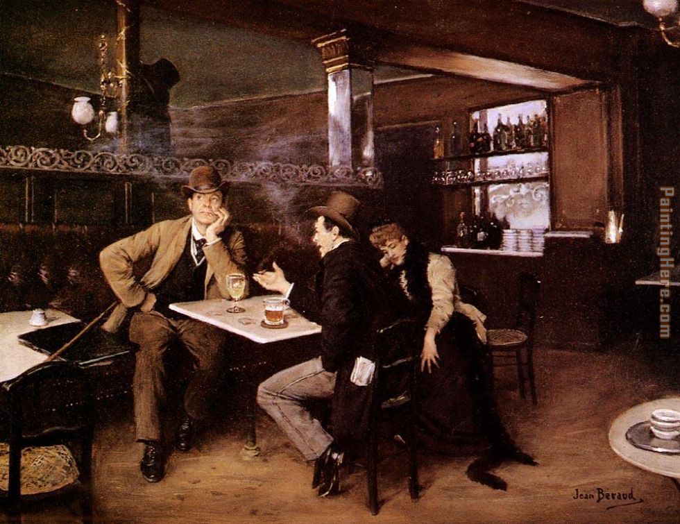At the Bistro painting - Jean Beraud At the Bistro art painting